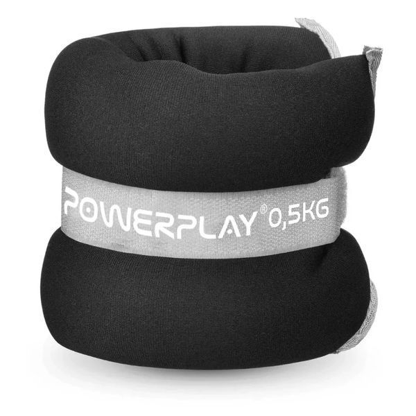 Обважнювачі-манжети для ніг та рук PowerPlay PP-4349 Ankle/Wrist Weights (2шт.*0.5 kg) (пара) Чорні PP_4349_Black_0.5 фото