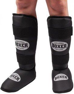 Захист гомілки та стопи для єдиноборств BOXER Элiт 2004-4 Чорний M 2004-4black_m фото