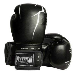 Боксерські рукавиці PowerPlay 3018 Jaguar Чорні 8 унцій PP_3018_8oz_Black фото