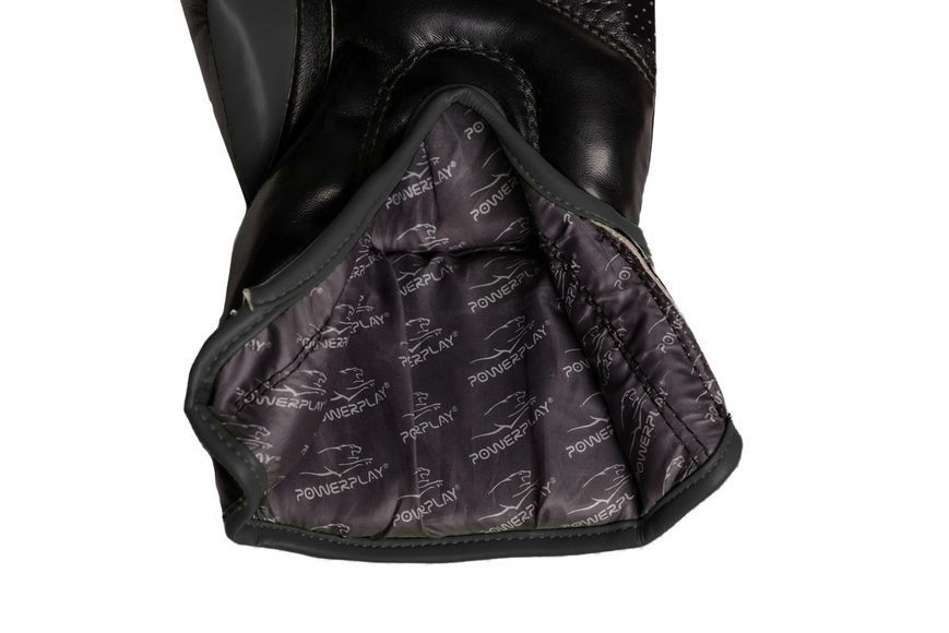 Боксерські рукавиці PowerPlay 3018 Jaguar Чорні 8 унцій PP_3018_8oz_Black фото