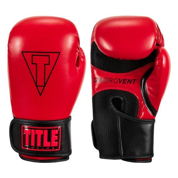 Боксерські рукавиці TITLE Boxing Vegan Gloves Red/Black 14 oz (капа в комплекті) VGFBG 14 oz RD/BK фото