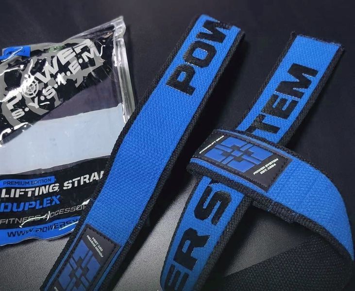 Кистьові ремені Power System PS-3401 Lifting Straps Duplex BlackBlue 3401BU-0 фото