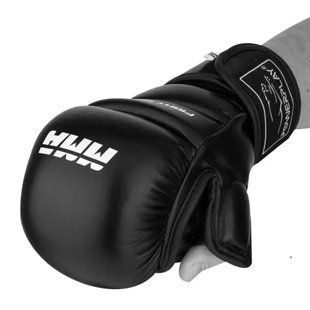 Рукавиці для MMA PowerPlay 3026 Чорні M PP_3026_M_Black фото