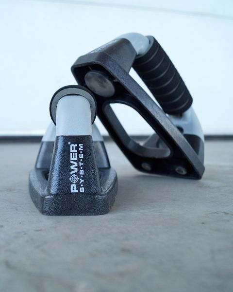 Упори для віджимань Power System PS-4022 Push UpBars Pro Прямі PS-4022_Black-Grey фото