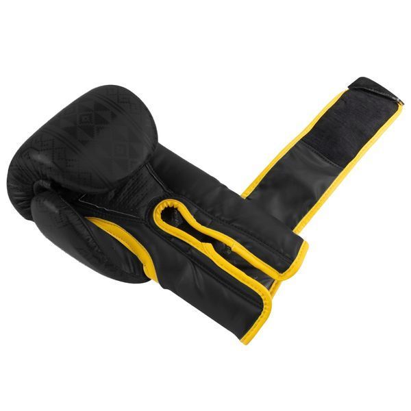 Боксерські рукавиці PowerPlay 3021 Ukraine Чорно жовті 12 унцій PP_3021_12oz_Black/Yellow фото