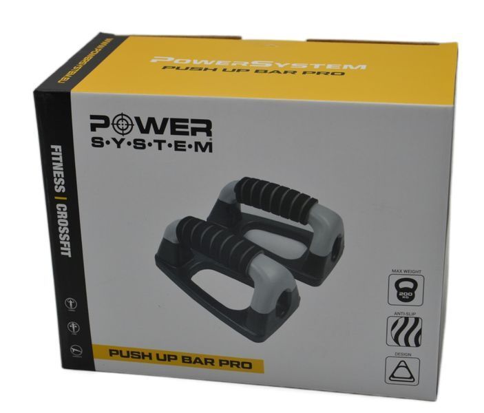 Упори для віджимань Power System PS-4022 Push UpBars Pro Прямі PS-4022_Black-Grey фото
