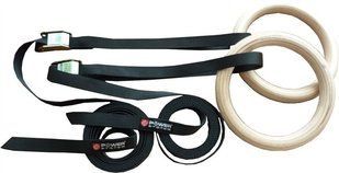 Кільця гімнастичні Power System Wooden Gymnastic Rings PS-4048 PS-4048_Black фото