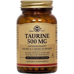 Вітамін Solgar Taurine 500 mg (100 caps) S_tau500_100 фото
