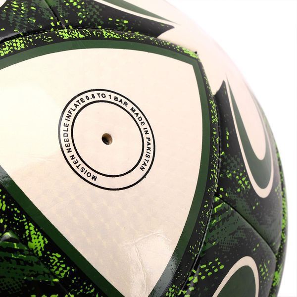 М'яч футбольний HYBRID SOCCER STAR TO-TOWN FB-4491 №5 PU білий-зелений 4491-5-Wh-Wh-green фото