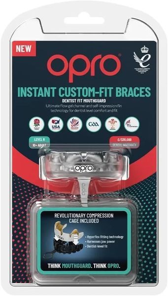 Капа OPRO Instant Single Colour Braces доросла (вік 11+) Прозора (art.102522007) Instant_Braces_Clear фото