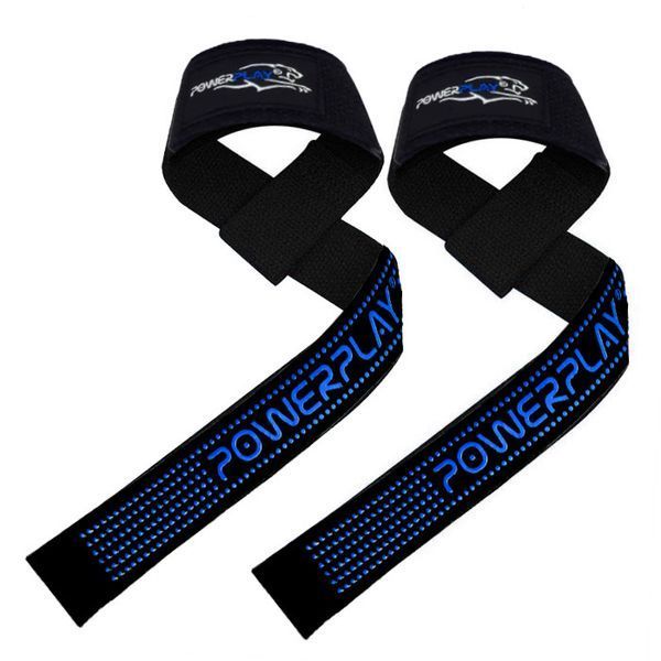 Лямки для тяги бавовняні  PowerPlay 7064 Чорно-сині PP_7064_Black/Blue фото