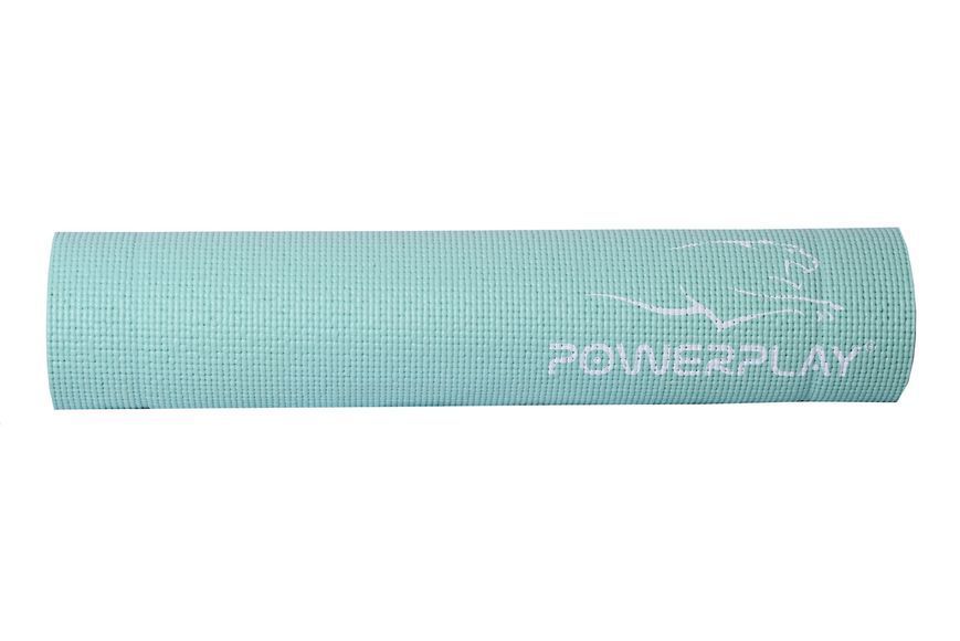Килимок для йоги та фітнесу PowerPlay 4010 173x61x 0.6 м'ятний PP_4010_Mint_(173*0,6) фото