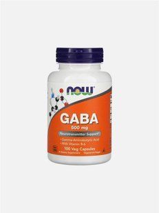 Рослинний екстрат Габа Now Foods Gaba 500 mg 100 caps Now_Gb_100c фото