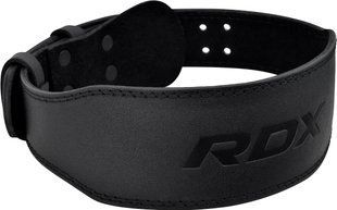 Пояс для важкої атлетики RDX 4 шкіряний Full Black M WBS-4FB-M фото