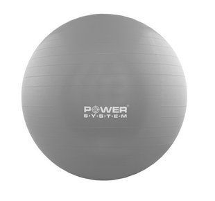 М'яч для фітнесу та гімнастики Power System PS-4012 65 cm Grey PS-4012_65cm_Grey фото