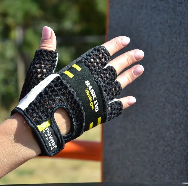 Рукавички для фітнесу Power System PS-2100 Basic EVO Black/Yellow Line XXL PS_2100E_XXL_Black/Yellow фото