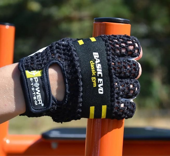 Рукавички для фітнесу Power System PS-2100 Basic EVO Black/Yellow Line XXL PS_2100E_XXL_Black/Yellow фото