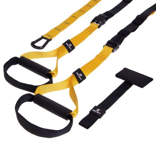 Петлі TRX Zelart FI-3595 MD1372 петлі підвісі дверне кріплення DVD сумка чорно-жовті FI-3595 фото