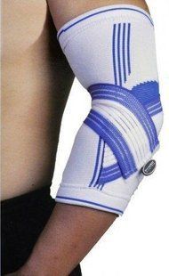 Налокітник спортивний Power System Elbow Support Pro PS-6007 WhiteBlue SM PS-6007_S/M_White-Blue фото