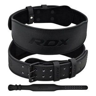Пояс для важкої атлетики RDX 4 шкіряний Full Black XL WBS-4FB-XL фото