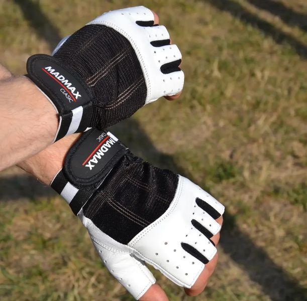 Рукавички для фітнесу MadMax MFG-248 Clasic White M MFG-248-White_M фото