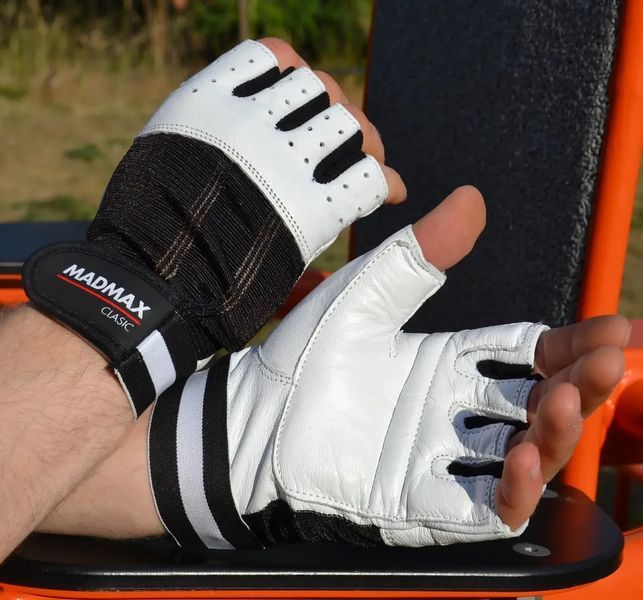 Рукавички для фітнесу MadMax MFG-248 Clasic White M MFG-248-White_M фото