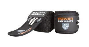 Бинти на коліна Power System Knee Wraps PS-3700 GreyBlack PS-3700_Grey-Black фото