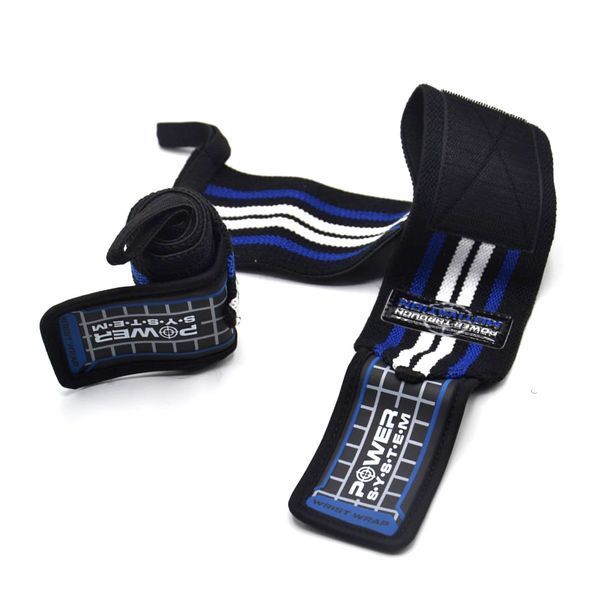 Кистьові бинти Power System Wrist Wraps PS-3500 BlueBlack PS-3500_Blue-Black фото