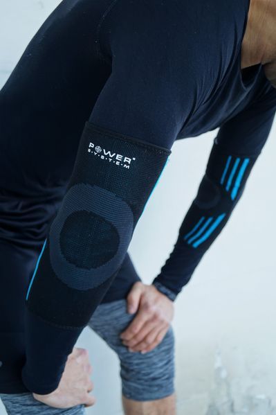 Налокітники спортивні Power System Elbow Support Evo PS-6020 BlackBlue M PS-6020_M_Black-Blue фото