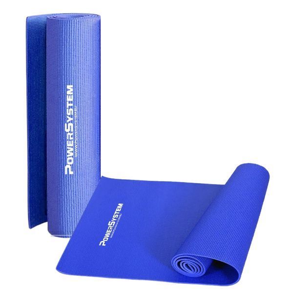 Килимок для йоги та фітнесу Power System PS-4014 Fitness-Yoga Mat Blue PS-4014_Blue фото