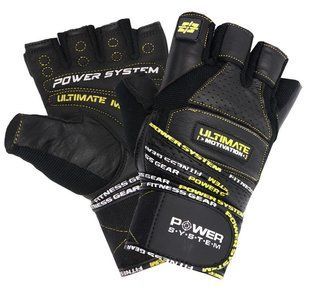 Рукавиці для фітнесу та важкої атлетики Power System Ultimate Motivation PS-2810 Black Yellow Line S PS_2810_S_Black/Yellow фото