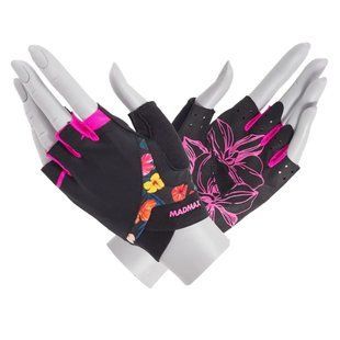 Рукавички для фітнесу MadMax MFG-770 Flower Power Gloves Black/Pink XS MFG-770_XS фото