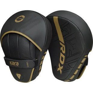 Лапи боксерські тренувальні RDX F6 KARA Matte Golden FPR-F6MGL фото