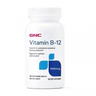 Вітамін GNC Vitamin B12 500mcg 100 tab GNC_B12_100t фото