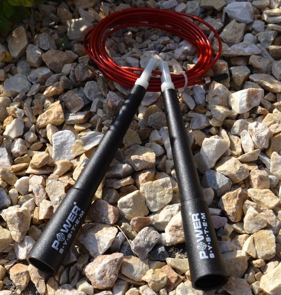 Скакалка швидкісна Power System Ultra Speed Rope PS-4033 червона PS-4033_Black-Red фото