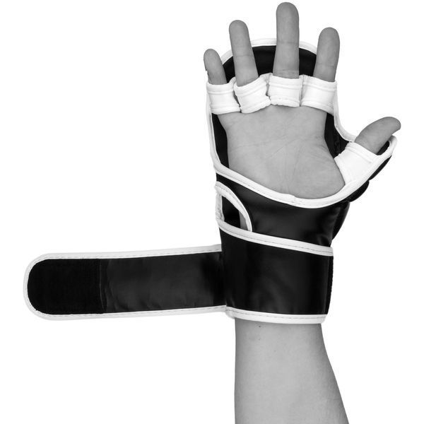 Рукавиці для Karate PowerPlay 3092KRT Чорно-білі M PP_3092krt_M_bl/white фото