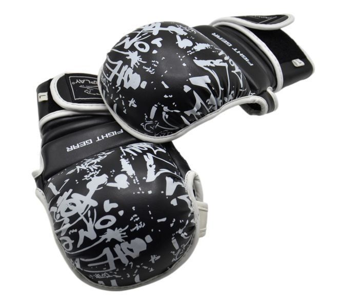 Рукавиці для Karate PowerPlay 3092KRT Чорно-білі M PP_3092krt_M_bl/white фото