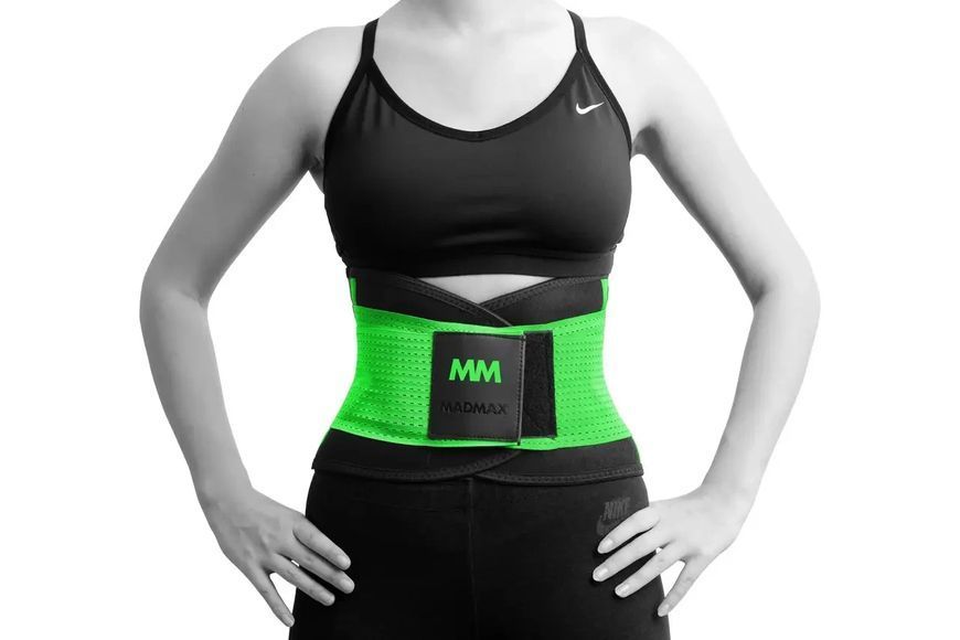 Пояс компресійний MadMax MFA-277 Slimming belt Black/neon green L MFA-277-GRN_L фото