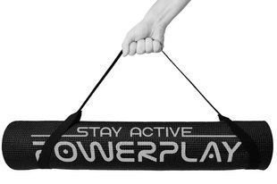 Килимок для йоги та фітнесу PowerPlay 4010 PVC Yoga Mat Чорний 173x61x0.6 PP_4010_Black_(173*0,6) фото