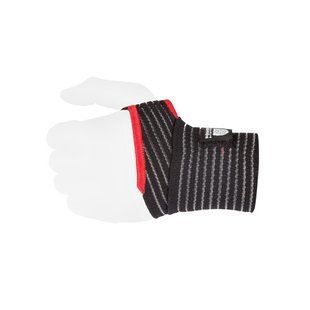 Кистьові бинти Power System Elastic Wrist Support PS-6000 BlackRed PS-6000_Black фото