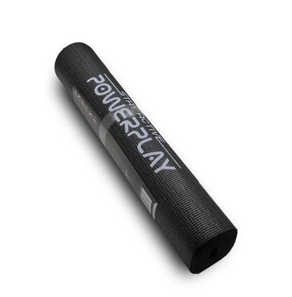 Килимок для йоги та фітнесу PowerPlay 4010 PVC Yoga Mat Чорний 173x61x0.6 PP_4010_Black_(173*0,6) фото