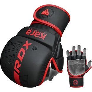 Рукавиці для ММА RDX F6 KARA Matte Red Plus L/XL  GSR-F6MR-L/XL+ фото