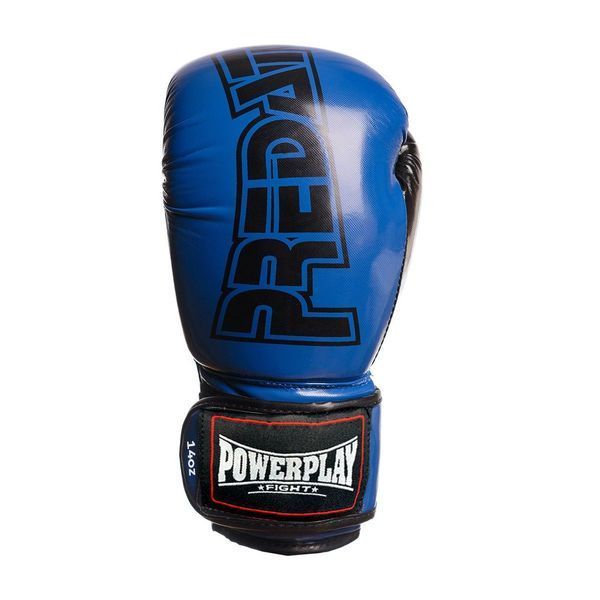 Боксерські рукавички PowerPlay 3017 сині карбон 14 унцій PP_3017_14oz_Blue фото
