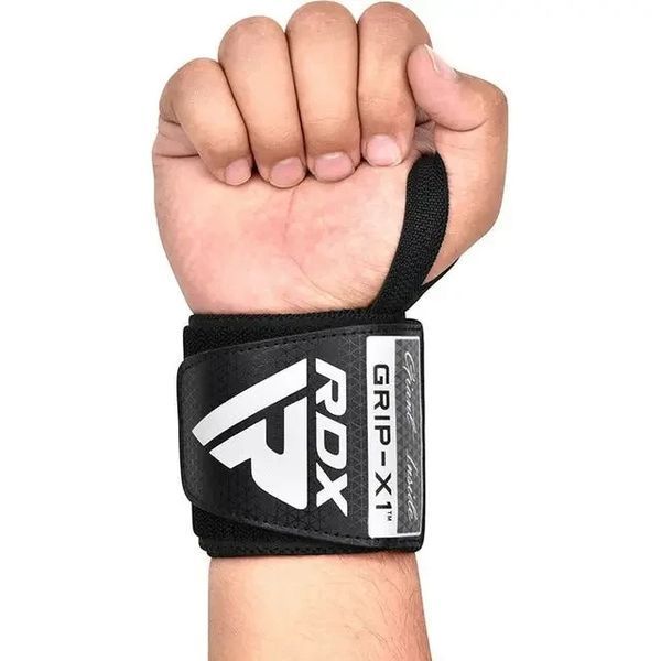 Бинти для зап'ясть (кистьові бинти) RDX WR11 GYM Wrist Wrap Black/Grey WAH-WR11BG фото