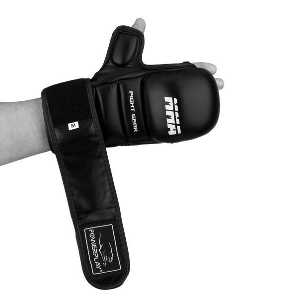 Рукавиці для MMA PowerPlay 3026 Чорні S PP_3026_S_Black фото