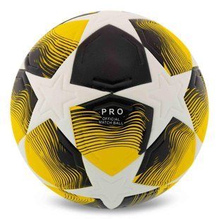 М'яч футбольний STARS SP-Sport FB-7589 №5 PU Білий-жовтий FB-7589-5-wh-yell фото