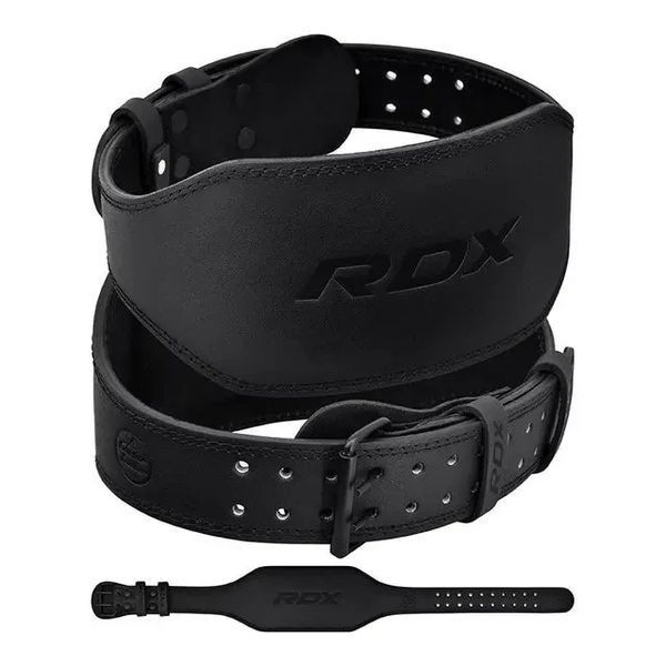 Пояс для важкої атлетики RDX 6 шкіряний Full Black S WBS-6FB-S фото