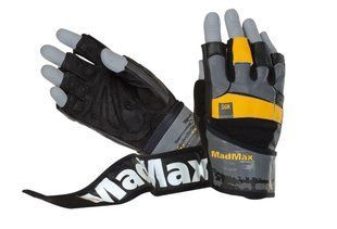 Рукавички для фітнесу MadMax MFG-880 Signature Black/Grey/Yellow S MFG-880_S фото