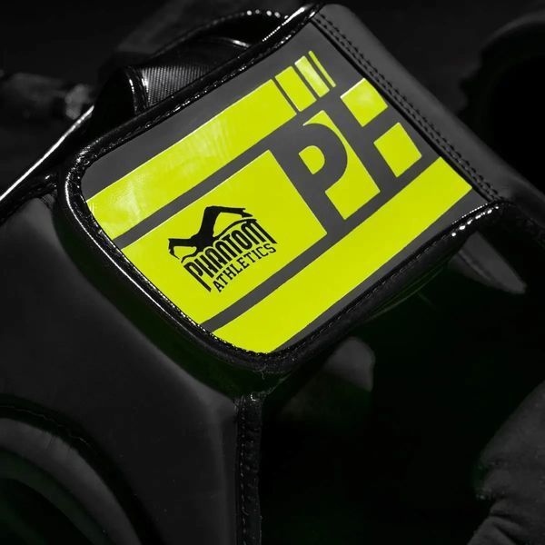 Боксерський шолом Phantom APEX Full Face Neon One Size Black/Yellow (капа в комплекті) PHHG2303 фото