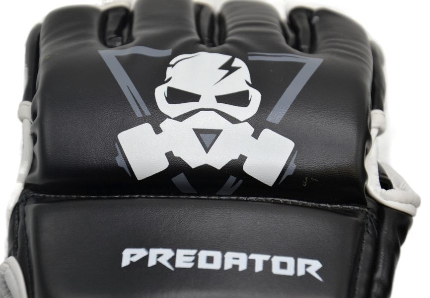 Рукавиці для MMA PowerPlay 3056 А чорно-білі S PP_3056A_S_Black фото